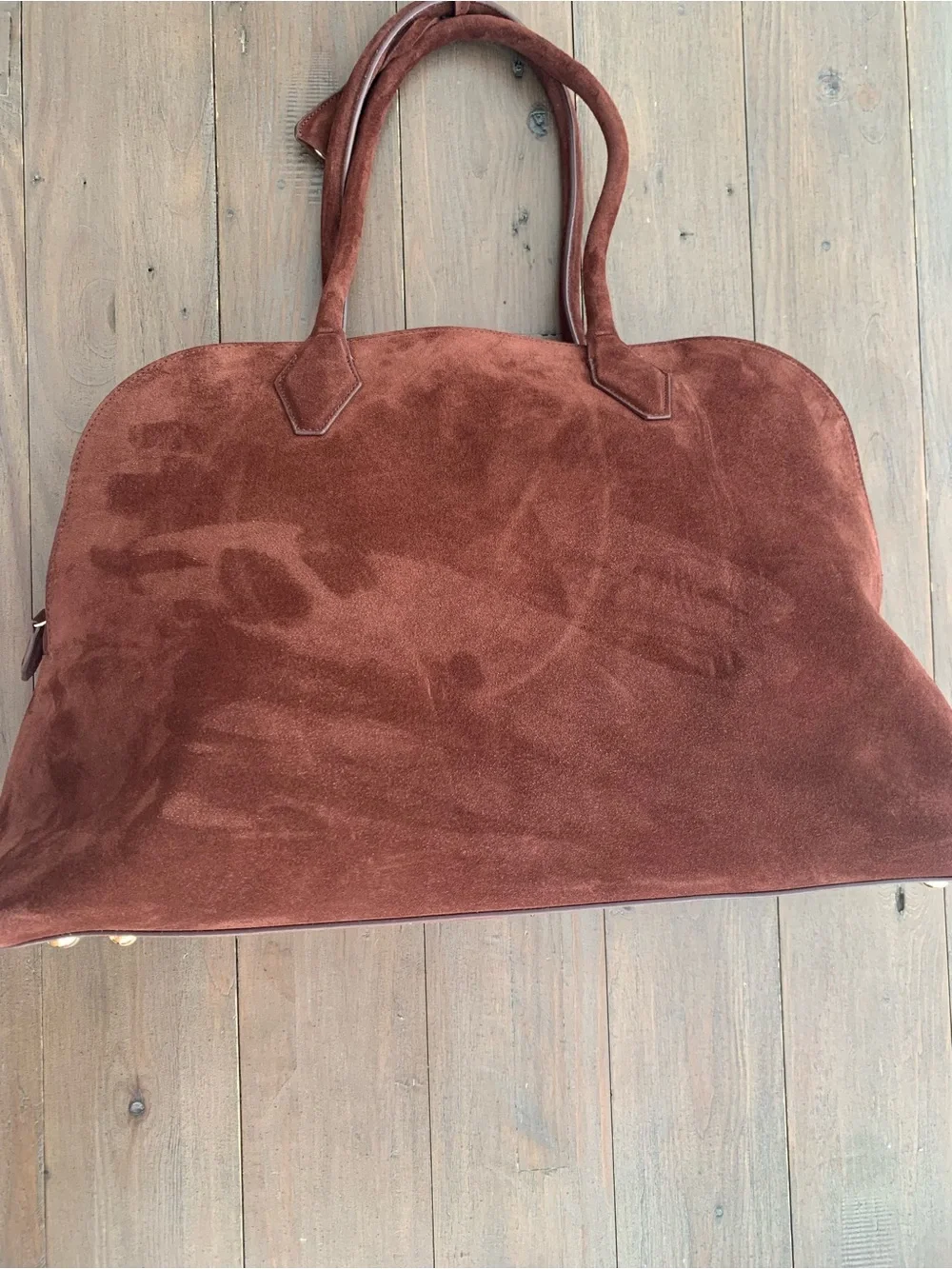 Reformation Oversized Seraphina Tote bag espresso suede NWT - Picture 5 of 10